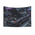 Nissan Skyline GT-R R32 RB26 Tokyo Underground JDM Culture Car Wall Art Tapestry