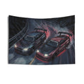 Nissan Skyline GT-R R34 & Toyota Supra MK4 JDM Touge Car Wall Art Tapestry