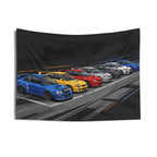 Subaru WRX STI Generations Rally Car Wall Art Tapestry