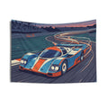 Porsche 917 Gulf Racing Car Wall Art Tapestry