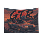 Nissan Skyline GT-R R32 Retro Sunset Car Wall Art Tapestry