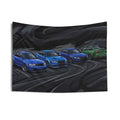 Audi RS 4 Generations Evolution Dark Abstract Car Wall Art Tapestry