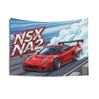 Honda NSX NA2 Red Acura Sponsor Decals GT Wing Dark Wheels Track Bold Graphic Car Wall Art Tapestry