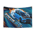Ford Focus RS MK3 Nitrous Blue Five-Door Swirl Bold Graphic Car Wall Art Tapestry