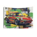 Retro Porsche 911 Car Tapestry Hanging Wall Art