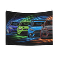 Ford Focus RS Generations Neon Car Wall Art Tapestry