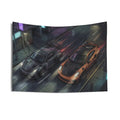 Porsche Cayman GT4 & 911 GT3 RS Night Drive Car Wall Art Tapestry