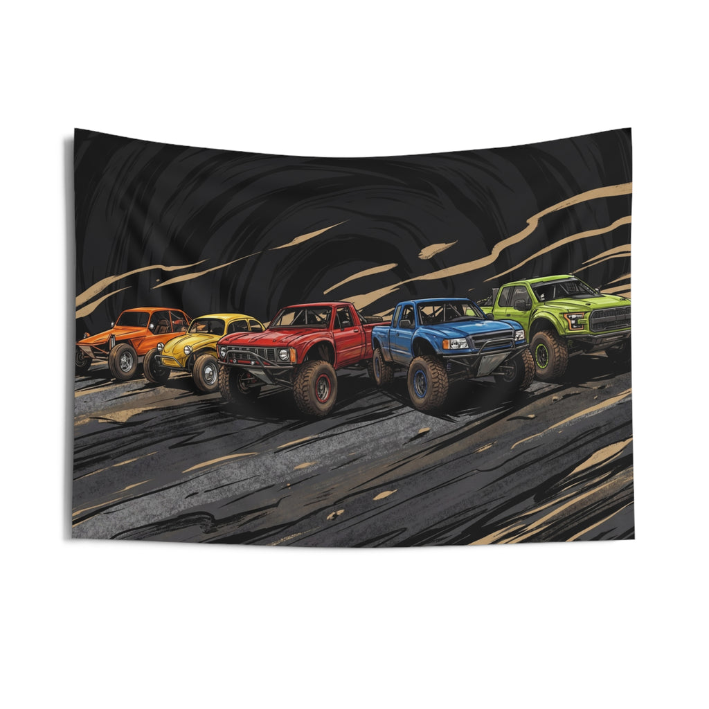 Baja Off-Road Racing Legends Trophy Truck Raptor Desert Car Wall Art Tapestry