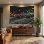 Baja Off-Road Racing Legends Trophy Truck Raptor Desert Car Wall Art Tapestry