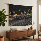 Baja Off-Road Racing Legends Trophy Truck Raptor Desert Car Wall Art Tapestry