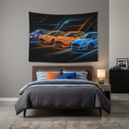 Ford Focus ST Generations Neon Car Wall Art Tapestry
