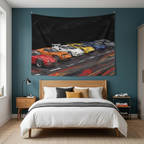 Lamborghini Legends Miura Countach Diablo Aventador Evolution Car Wall Art Tapestry