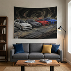 Lexus IS Generations IS300 IS F IS500 Evolution Car Wall Art Tapestry