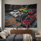 Mercedes-AMG Legends 300 SEL CLK GTR C63 GT R Heritage Car Wall Art Tapestry