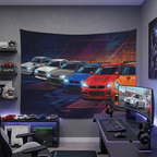 Nissan GT-R Generations Neon Car Wall Art Tapestry