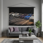 Nissan Skyline GT-R Generations JDM Car Wall Art Tapestry