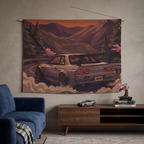 Nissan Skyline GT-R R32 JDM Touge Car Wall Art Tapestry