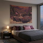 Nissan Skyline GT-R R32 JDM Touge Car Wall Art Tapestry