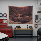 Nissan Skyline GT-R R32 JDM Touge Car Wall Art Tapestry