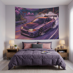 Nissan Skyline GT-R R32 JDM Touge Car Wall Art Tapestry