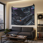 Nissan Skyline GT-R R32 RB26 Tokyo Underground JDM Culture Car Wall Art Tapestry