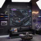 Nissan Skyline GT-R R32 RB26 Tokyo Underground JDM Culture Car Wall Art Tapestry
