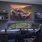 Porsche 718 Cayman GT4 Racing Car Wall Art Tapestry