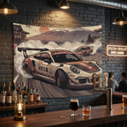 Porsche 911 GT3 RS JDM Drift Car Wall Art Tapestry