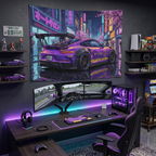 Porsche 911 GT3 RS JDM Car Wall Art Neon Tapestry
