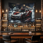 Porsche 911 GT3 RS Street Racing Car Wall Art Tapestry