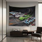 Porsche 911 Racing Livery GT2 RS GT3 RS Gulf Martini Car Wall Art Tapestry