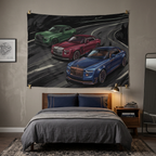 Rolls-Royce Luxury Trio Spectre Dawn Cullinan Bespoke Car Wall Art Tapestry