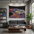 Toyota Supra RX-7 Skyline Subaru Impreza JDM Drift Car Wall Art Tapestry